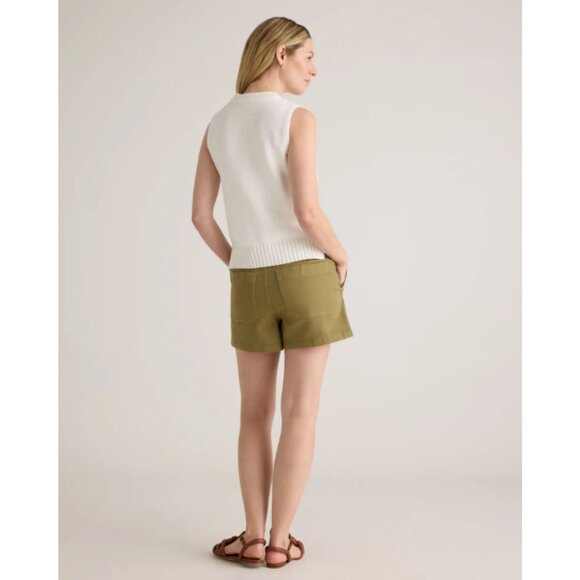 Quince Green Organic Stretch Cotton Twill Utility Shorts Size 16 - 26848 - Picture 4 of 11